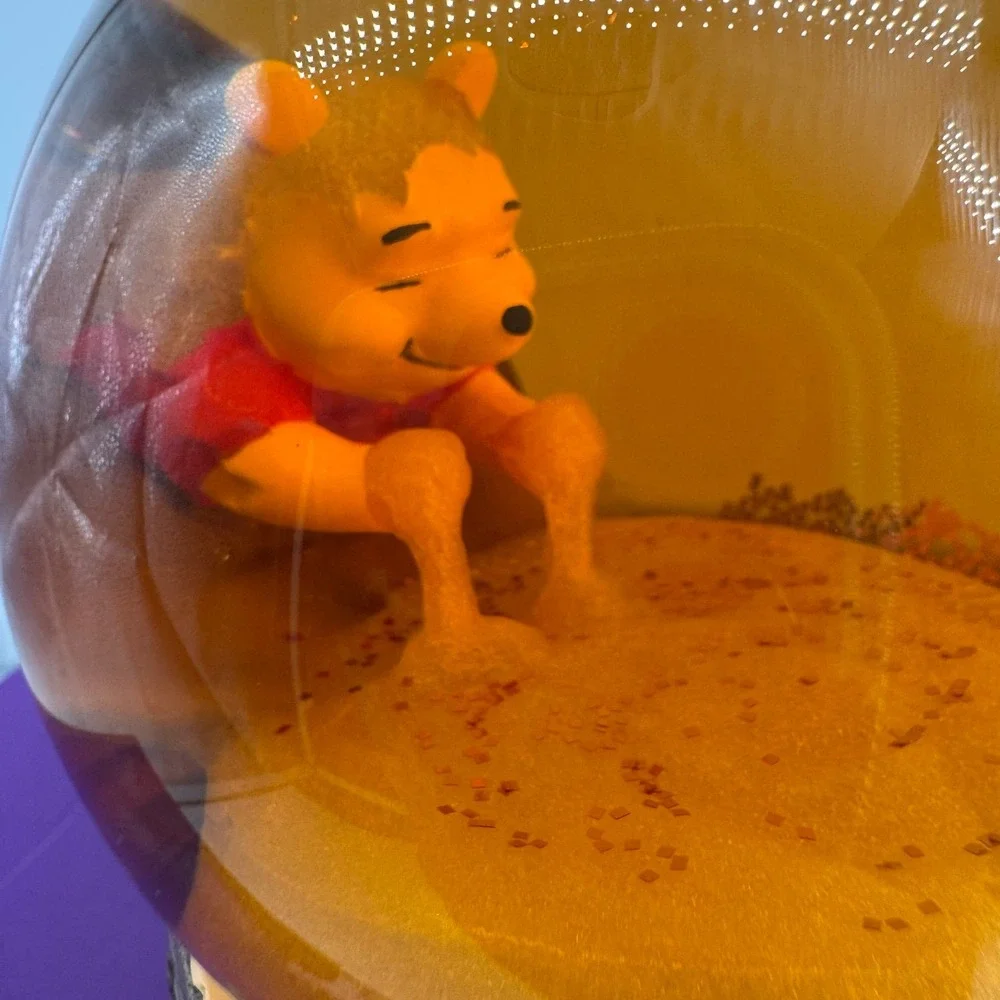 Rare! Winnie the Pooh in honey musical snow globe